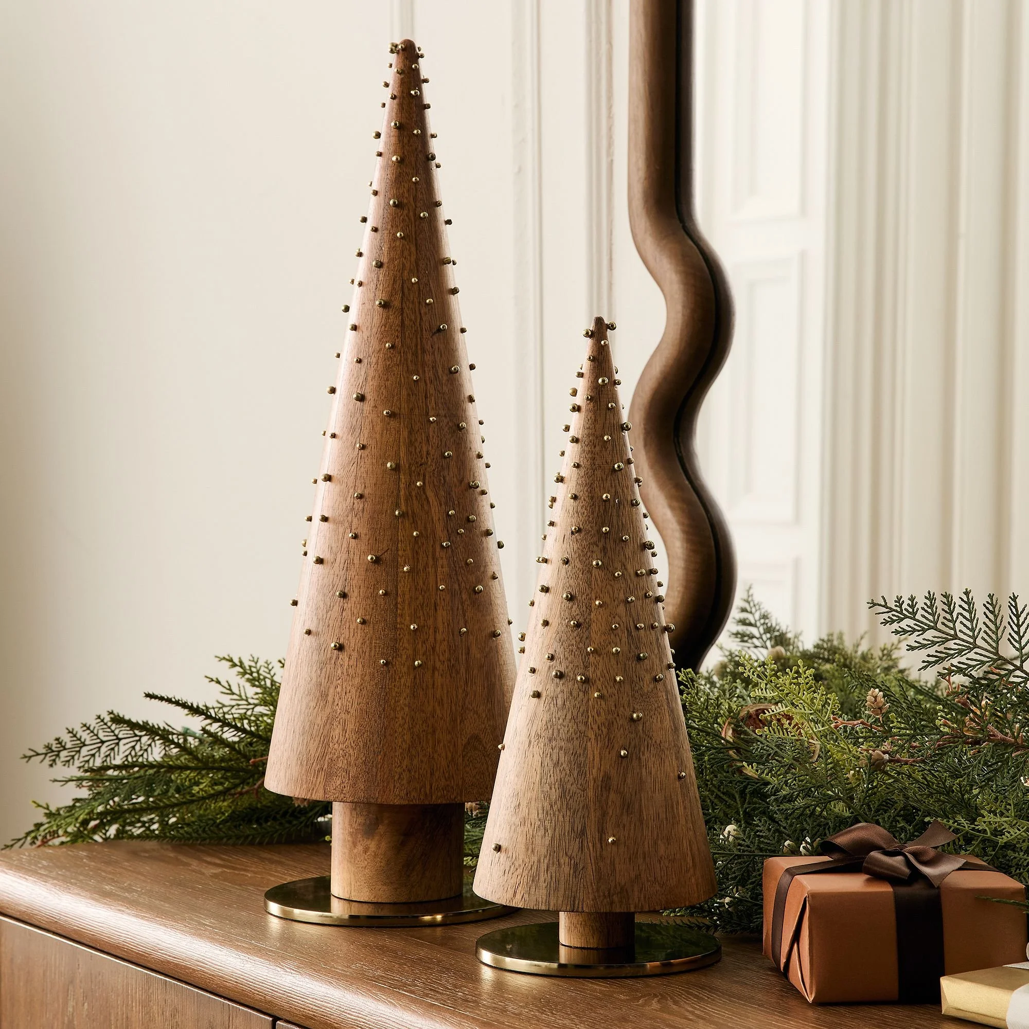 Wood and Metal Tabletop Trees