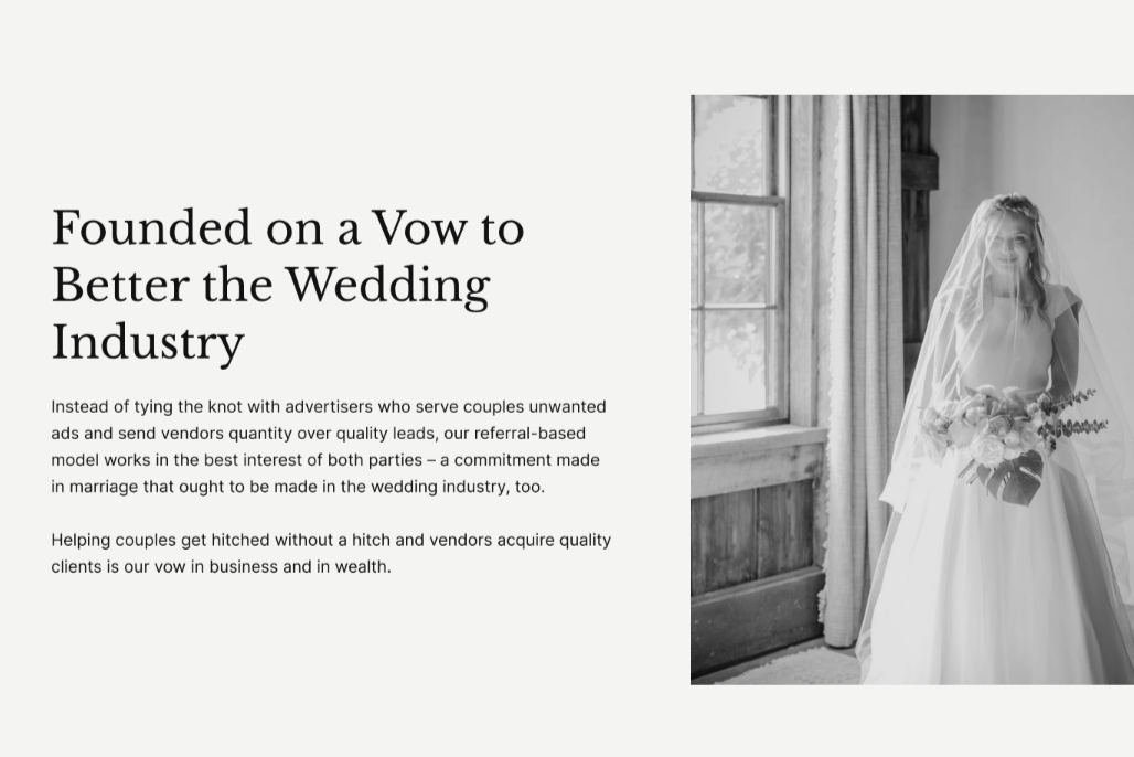 A vow to better weddings for all.