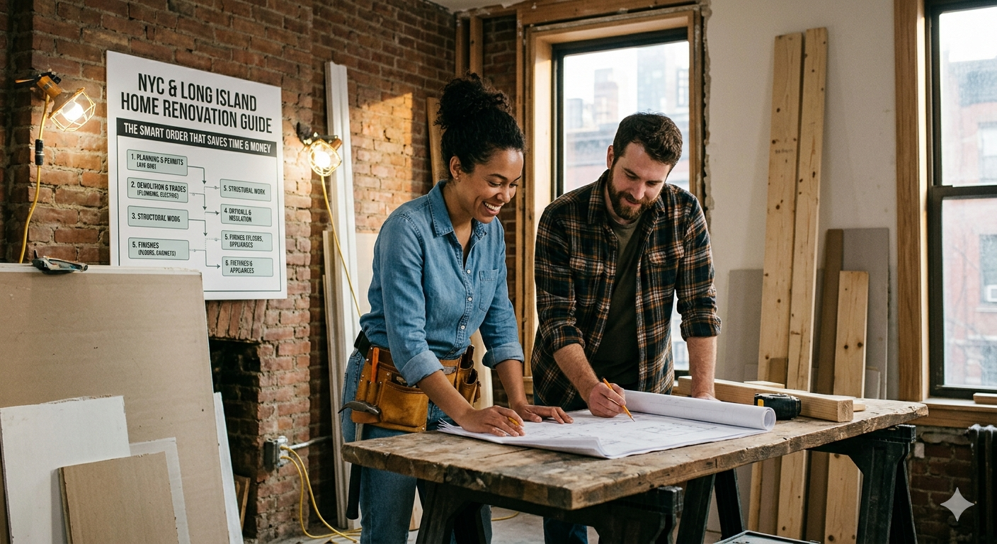 Where to Start Your Home Renovation in NYC & Long Island | The Smart Order That Saves Time and Money