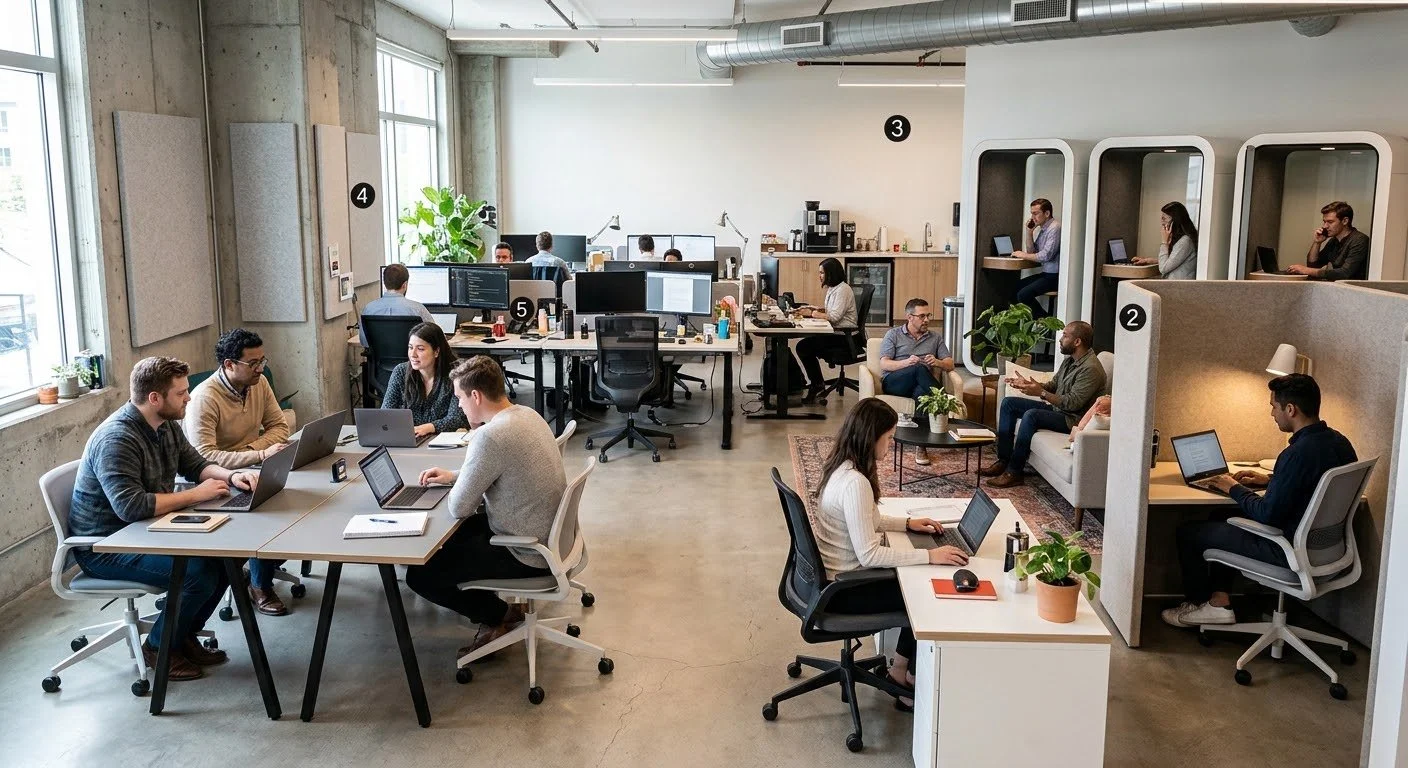 The 5 Office Spaces Employees Use Most (And Why They Deserve Better Design)