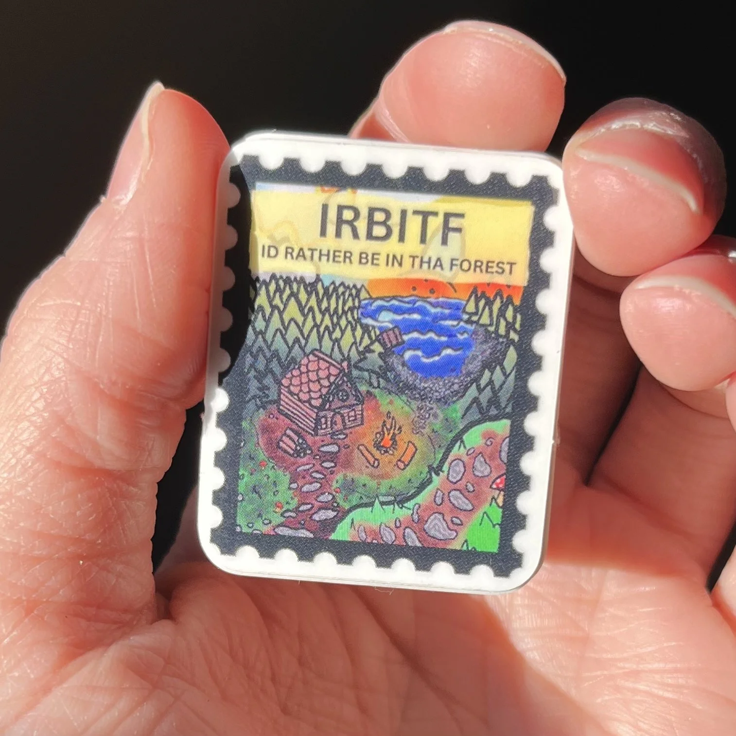 IRBITF Spring Cabin Stamp Mini Sticker