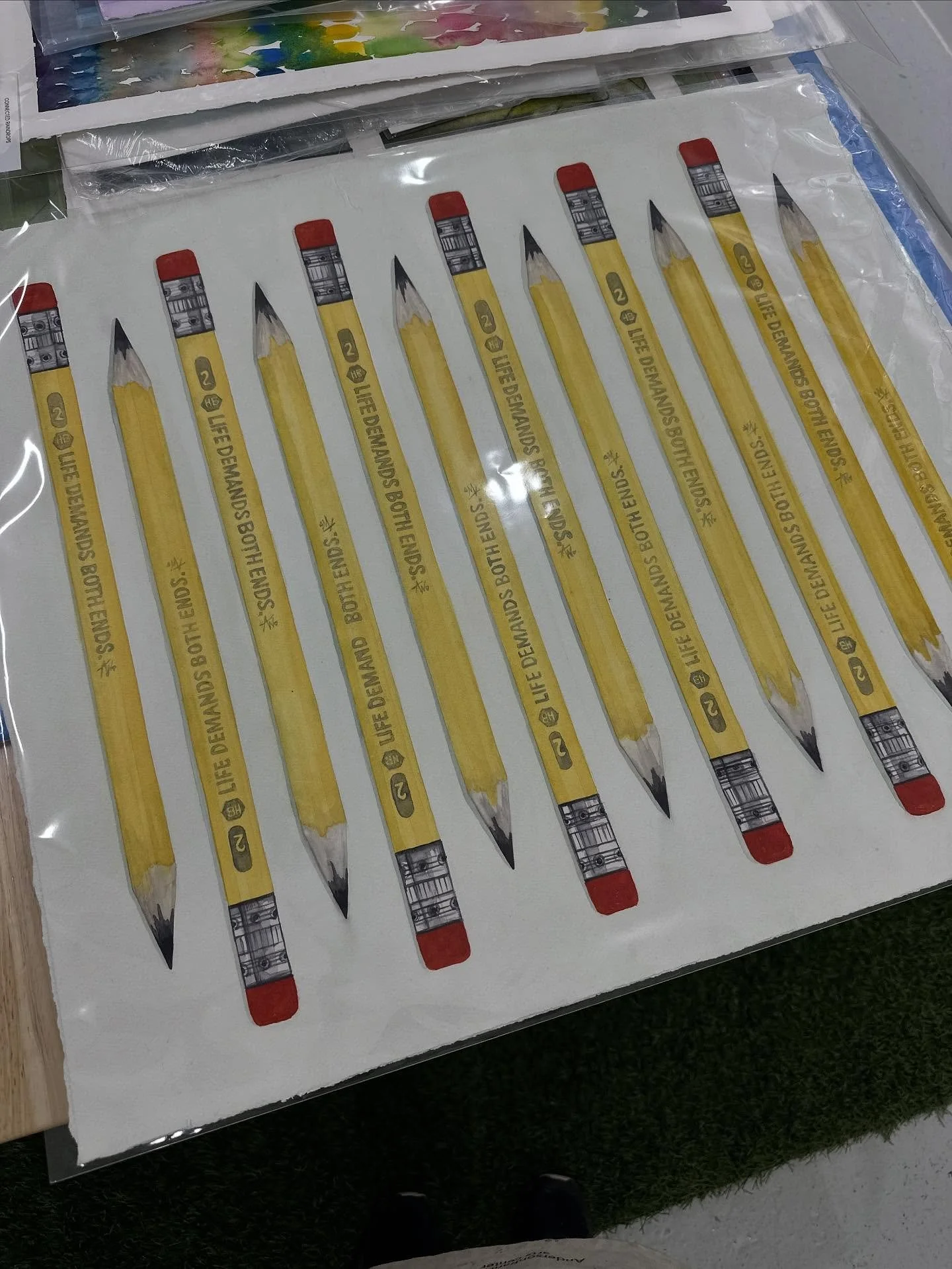 Twelve months complete a year.
Twelve grades mark the journey through school.
Twelve hours divide day from night.

Twelve is balance, a cycle, a wholeness.
An ending that always folds into a beginning.

Like the pencil, life holds both sides&mdash;
t