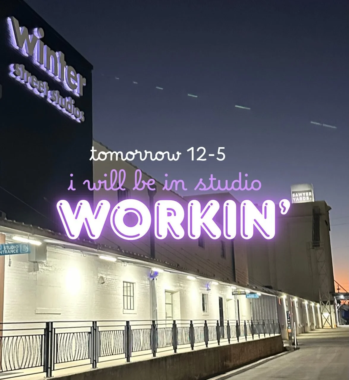 Open studio tomorrow&hellip;feel free to stop in and see me work