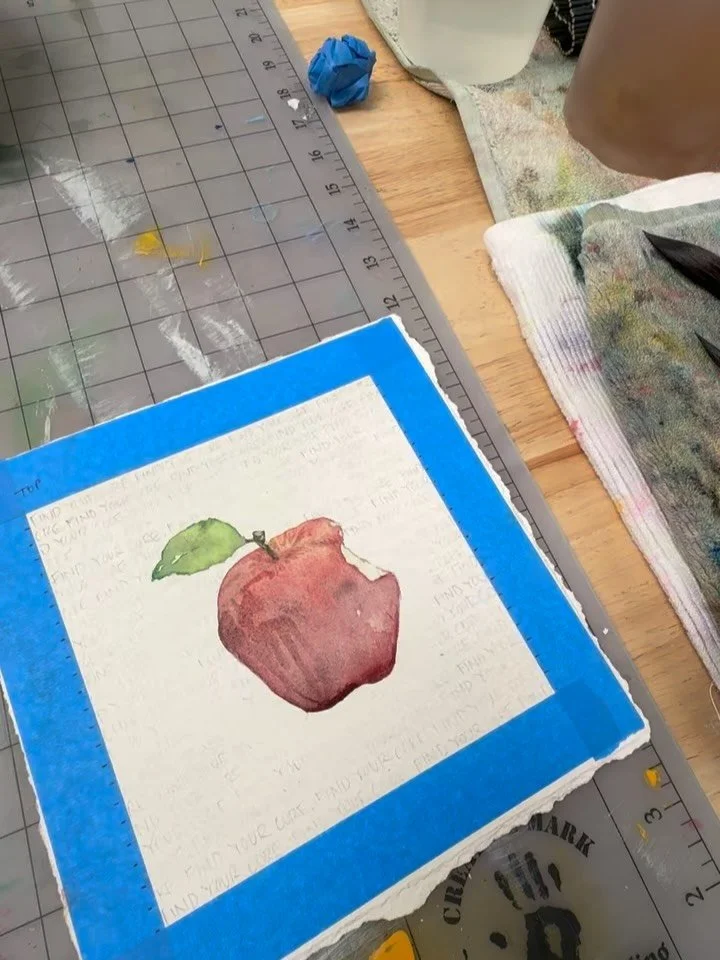 Catching up on posts&hellip;

NEW WORK:

TEMPTATION
&ldquo;FIND YOUR CORE&rdquo;

Memory Serves Series
12x12

Watercolor and graphite 
Available in studio