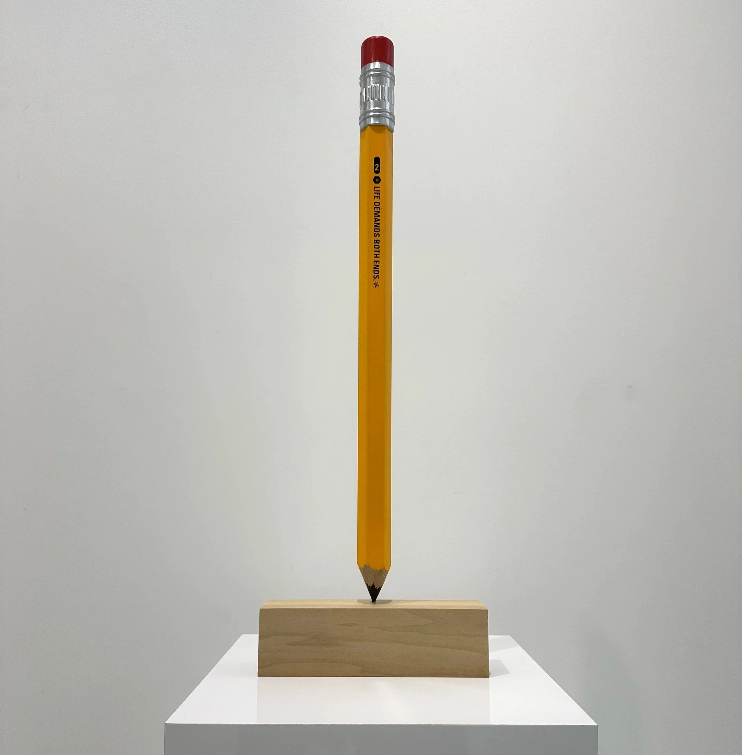 27" Life Demands Both Ends Sculpture