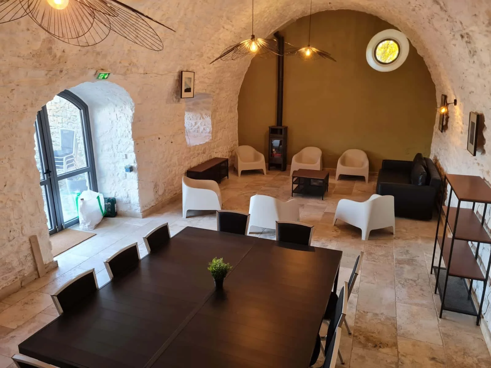 Salon et salle à manger du gite