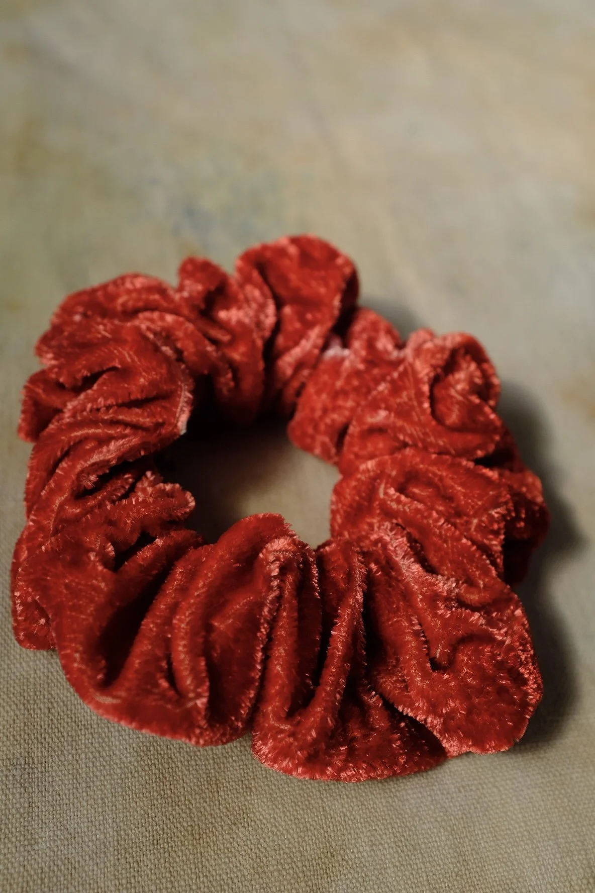Silk Velvet Scrunchie Tomato