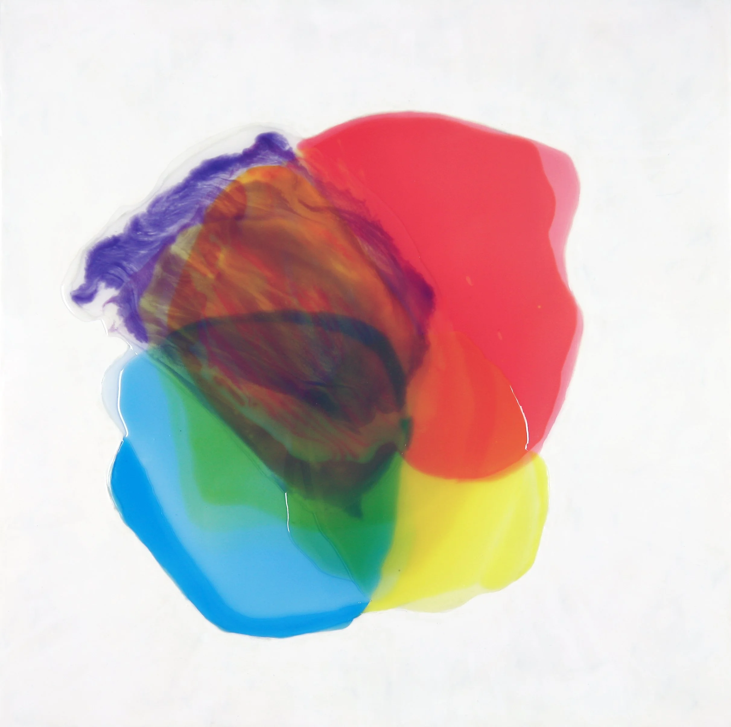 BLEND 31, Oil, mixed media, resin, acrylic on wood, 20 x 20", 2019 | Private Collection