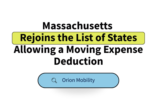 Massachusetts Rejoins the List of States Allowing a Moving Expense Deduction