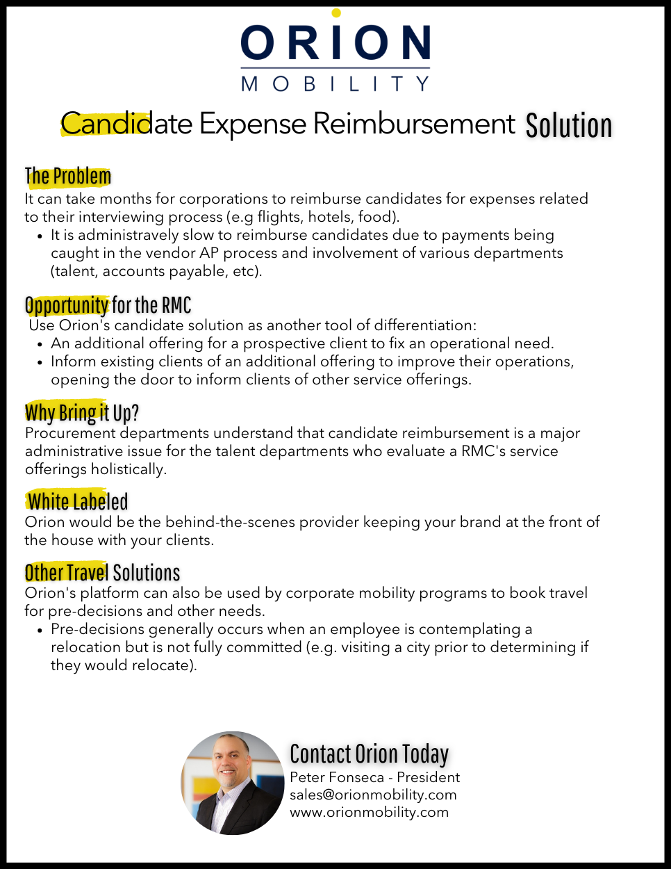 Candidate Expense Reimbursement