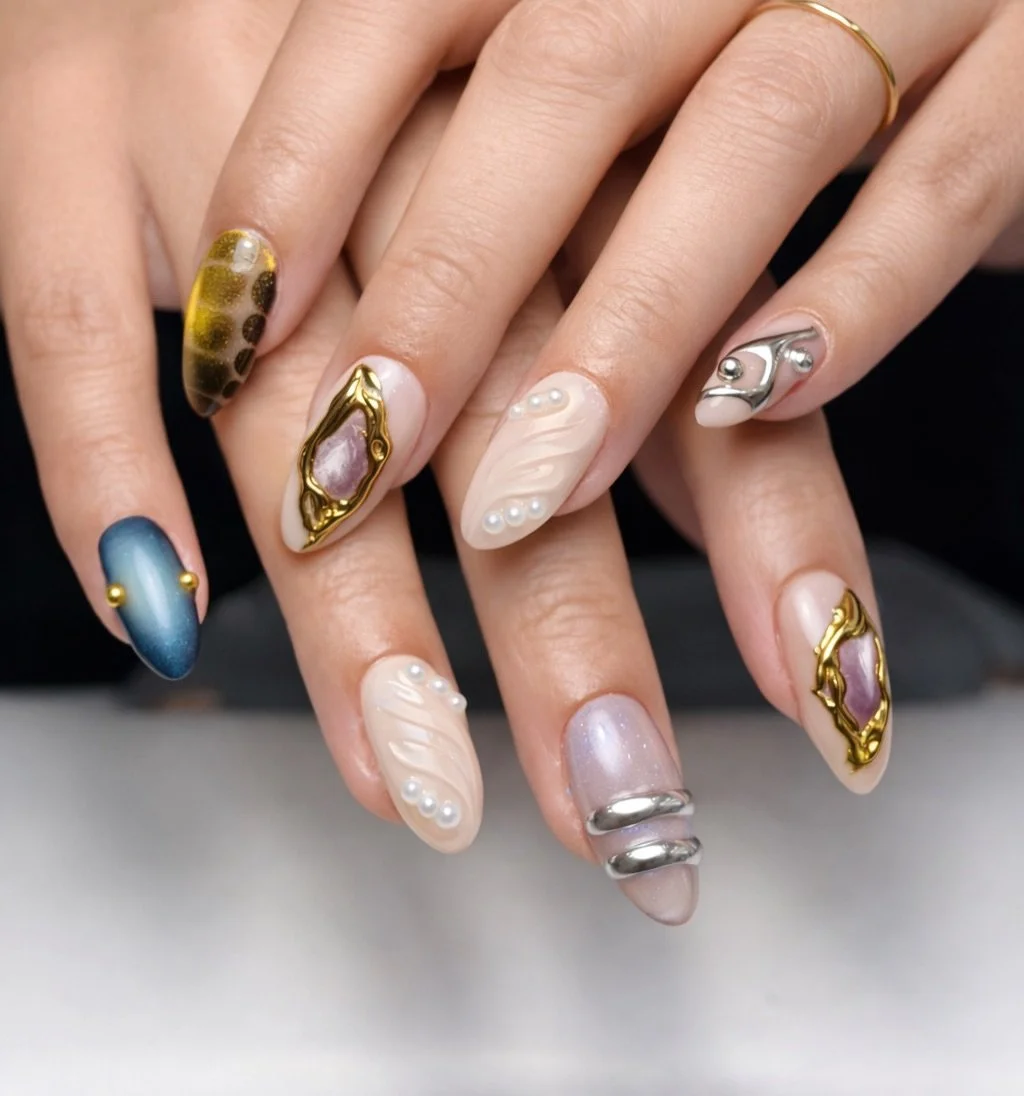 Coachella nails beautifully done by Helna 😍💅