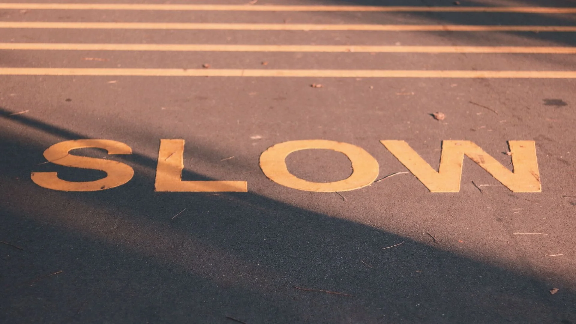 Slow down to speed up