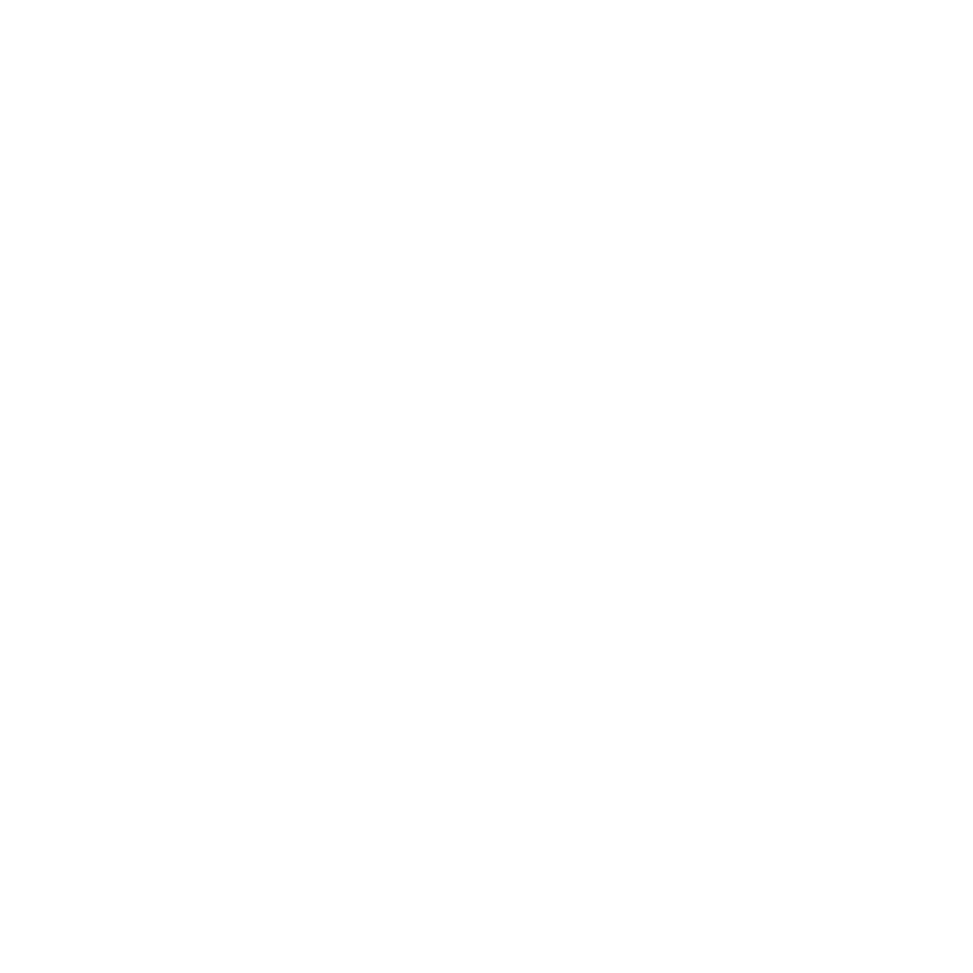 Outline icon of a person wearing a headset working on a laptop.