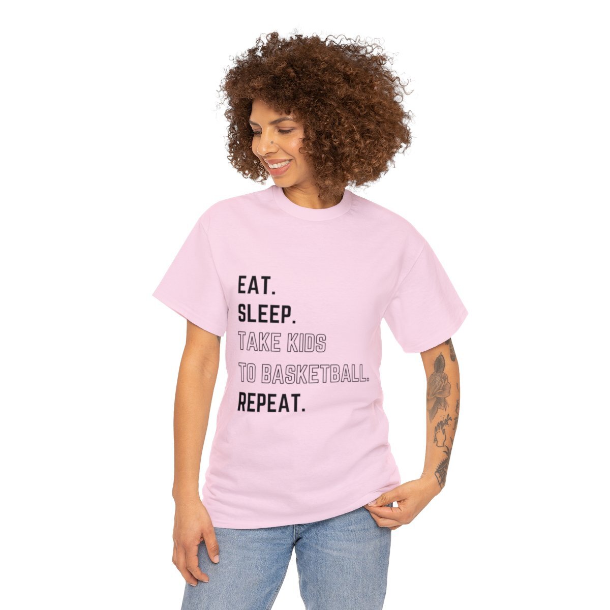 Custom Eat Sleep Basketball Repeat Youth Basketball Boys And Girls T Shirt  Legging By Go Shoping - Artistshot