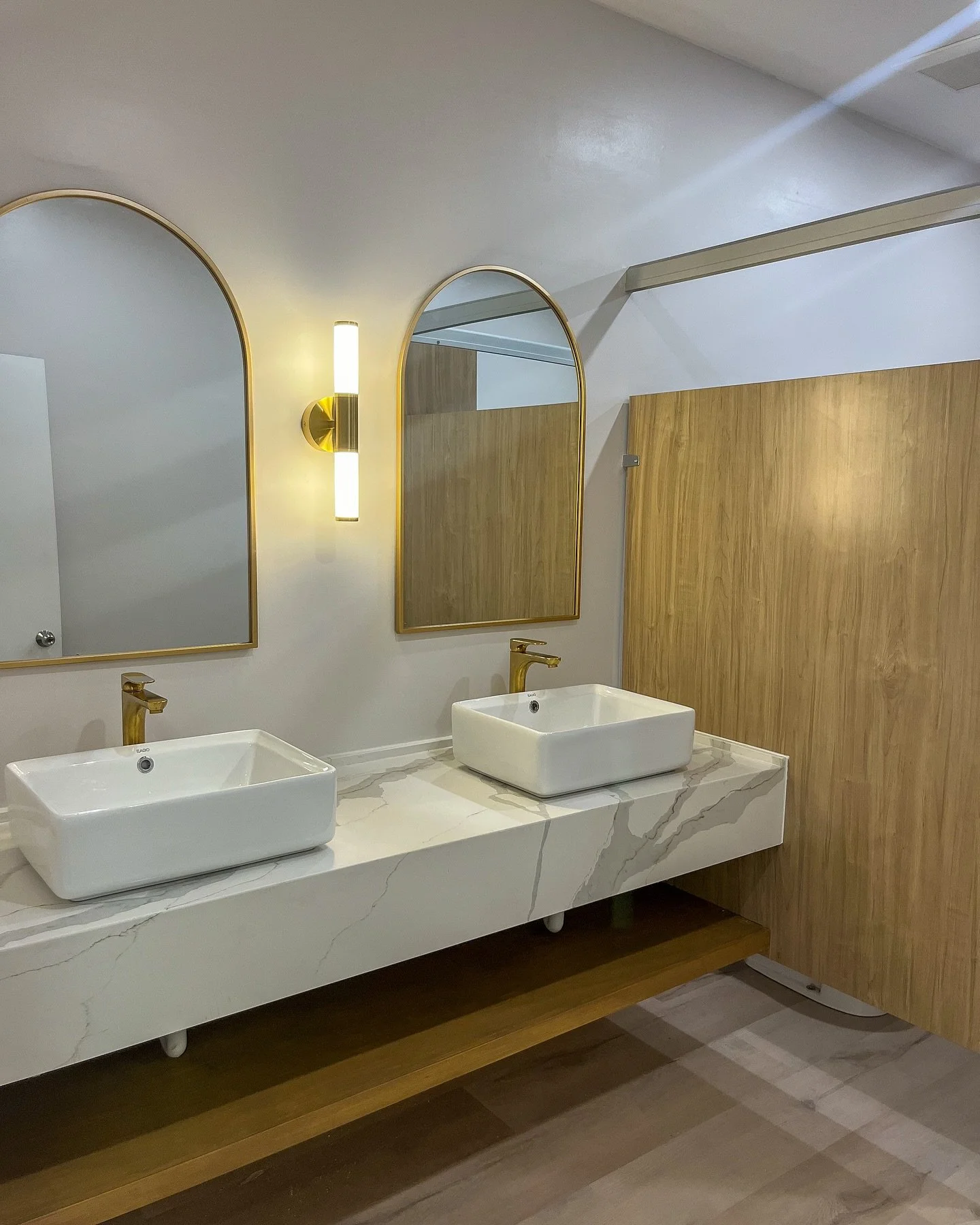 &ldquo;Back with a bang&mdash;timeless, modern, and oh-so-functional! ✨ Let us know if you&rsquo;d like to see more of our latest designs this year. #BathroomRenovation #WorkplaceVibes #TimelessStyle #NewYearNewSpaces&rdquo;