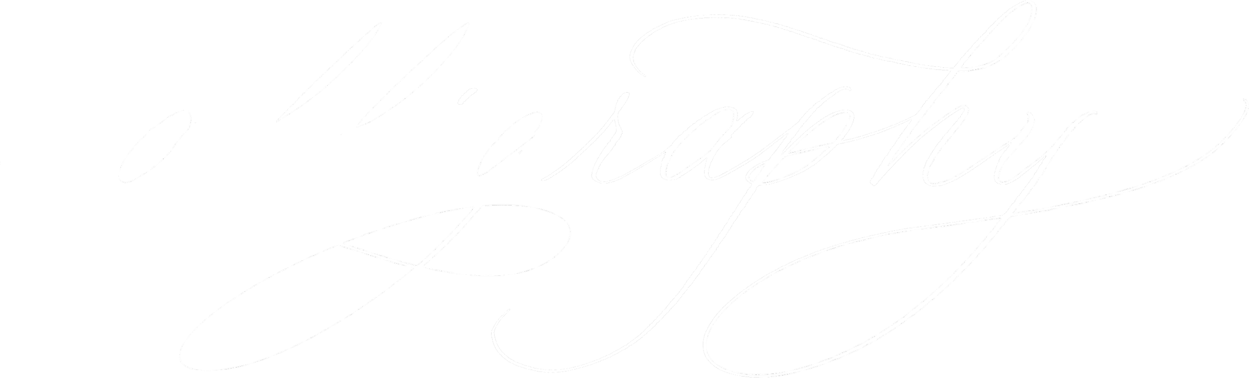 Stylized white cursive text on black background reads 'calligraphy'.