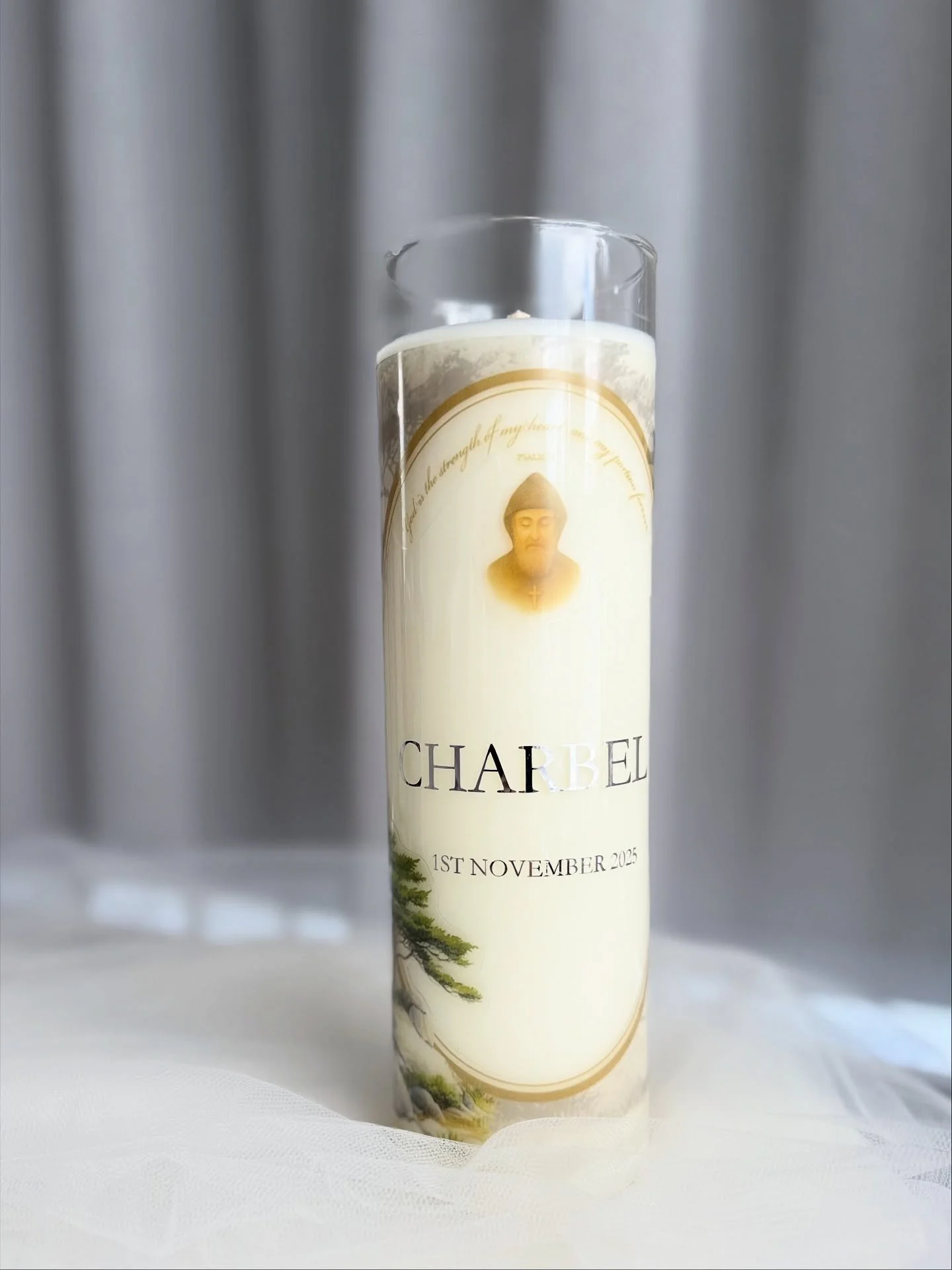 CHARBEL&rsquo;s Custom Baptism Candle 🕯️ 🤍