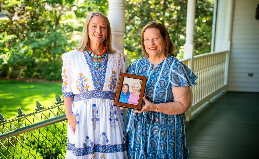 Helen Graeber Overstreet holds a photo of her late mother. Also pictured is Helen Rebecca Cornelius