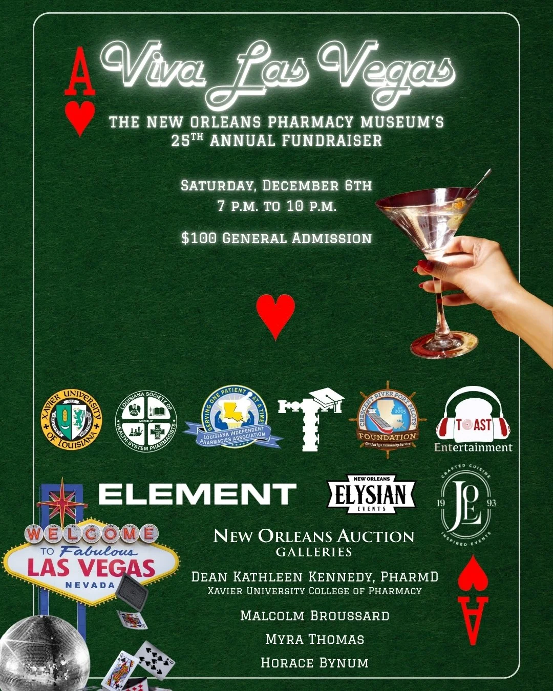 Viva Las Vegas: The New Orleans Pharmacy Museum's 25th Annual Fundraiser
