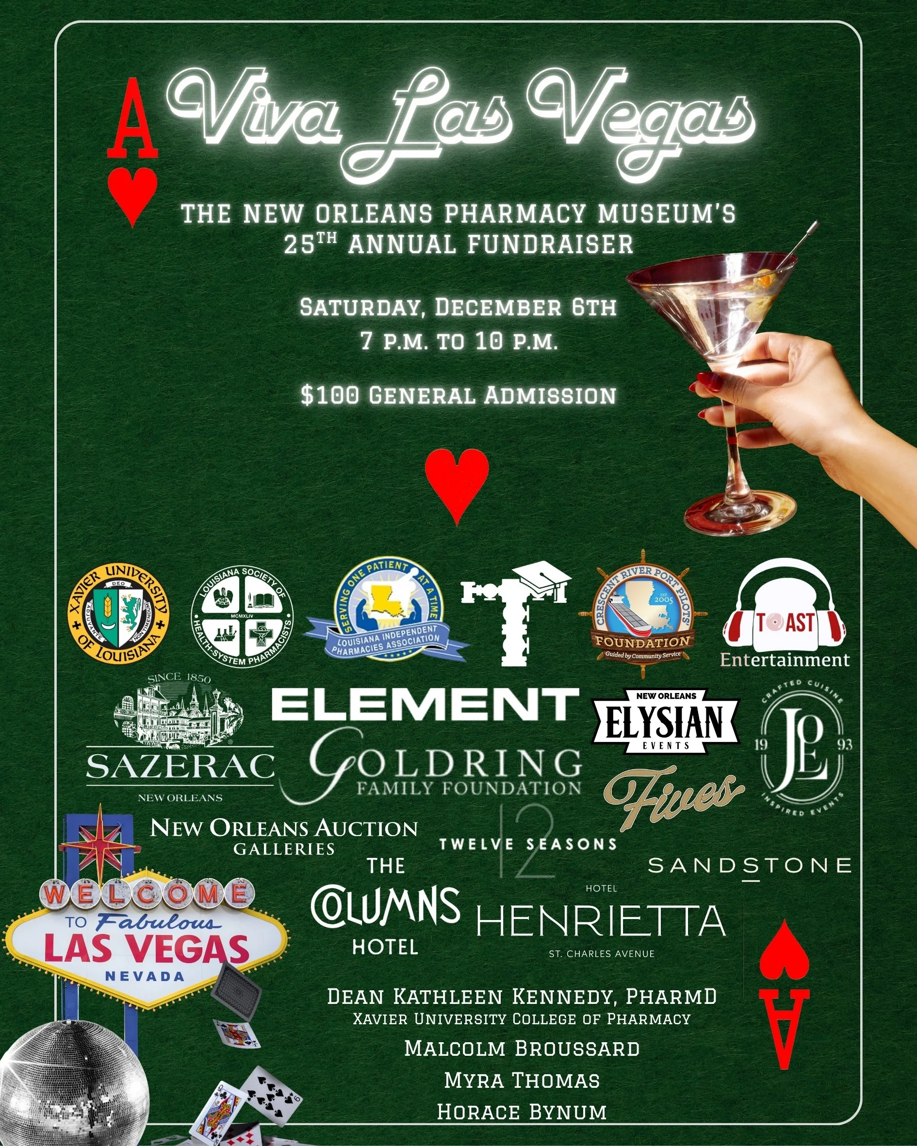 Viva Las Vegas: The New Orleans Pharmacy Museum's 25th Annual Fundraiser