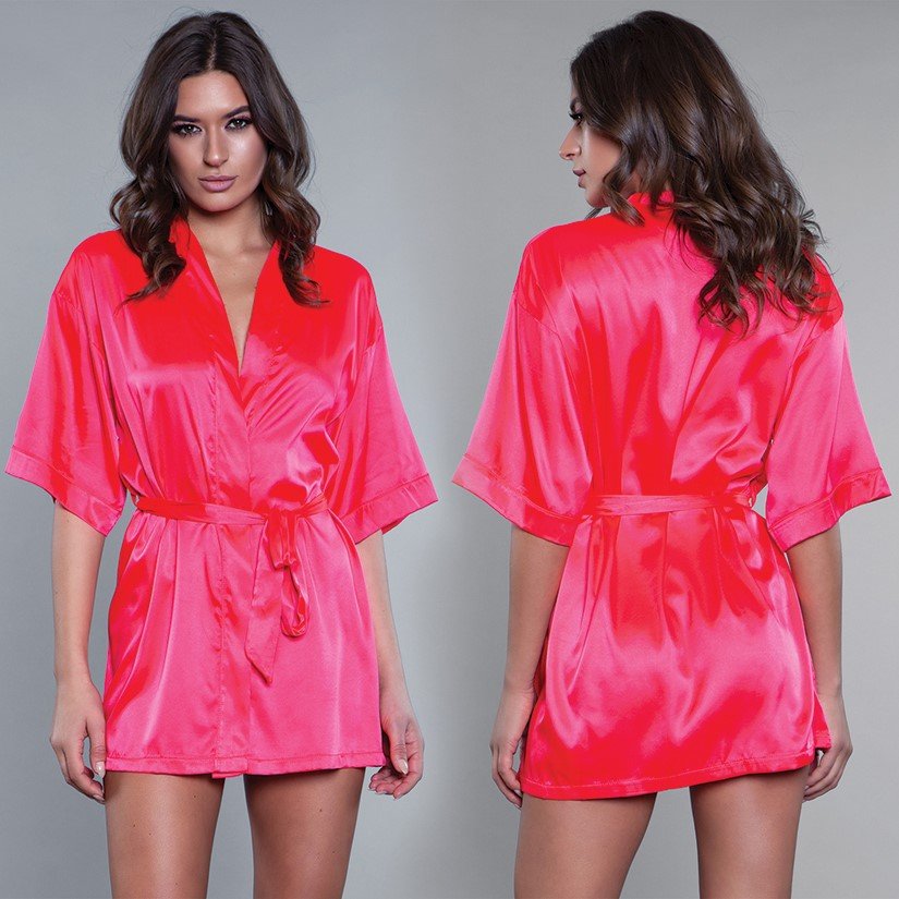 BeWicked Satin Robe-Hot Pink Small .jpeg