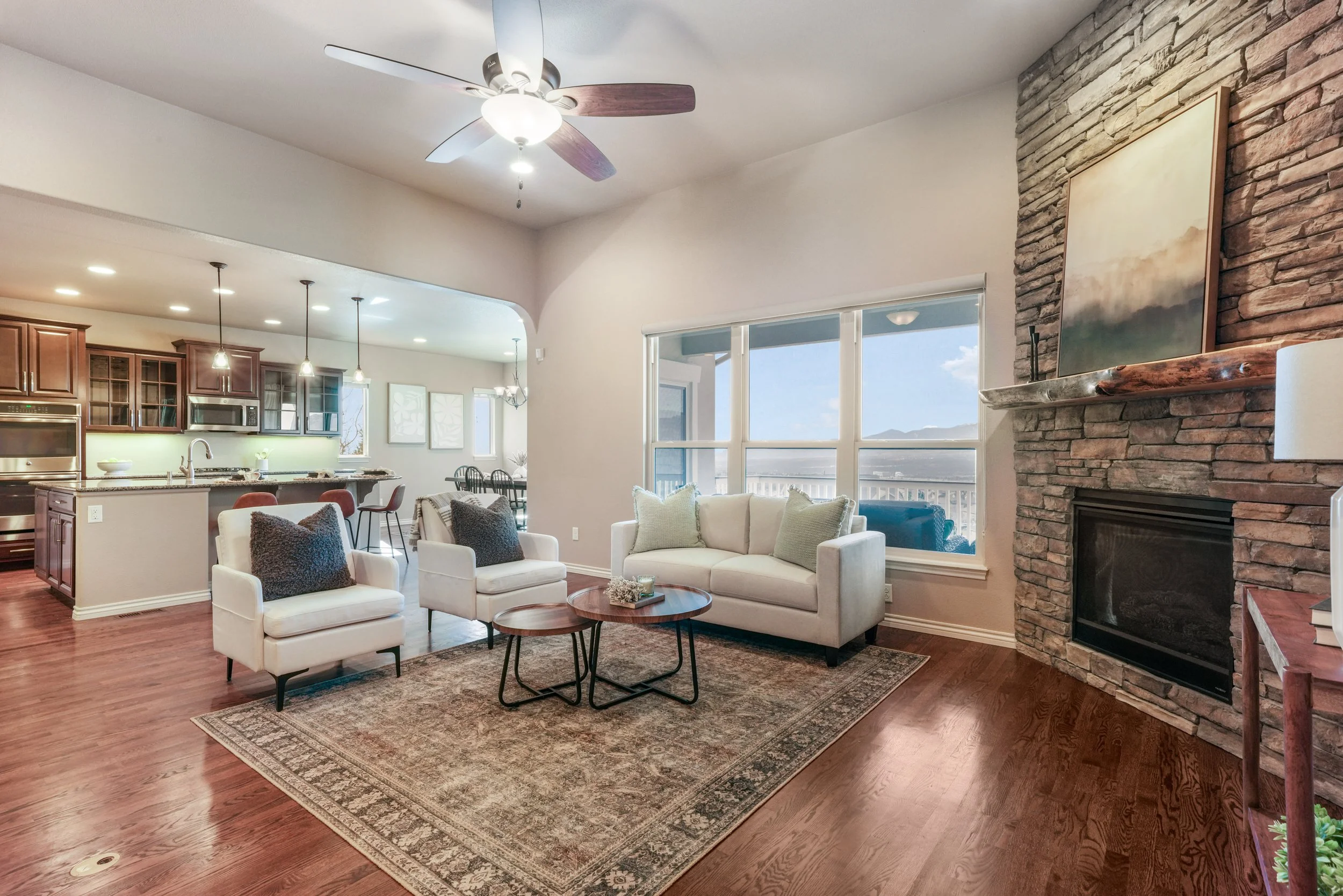 Formal Living Room & Kitchen