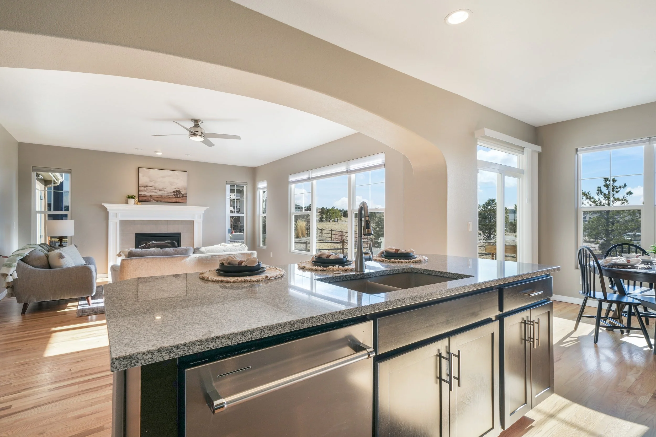 Kitchen & Living Room