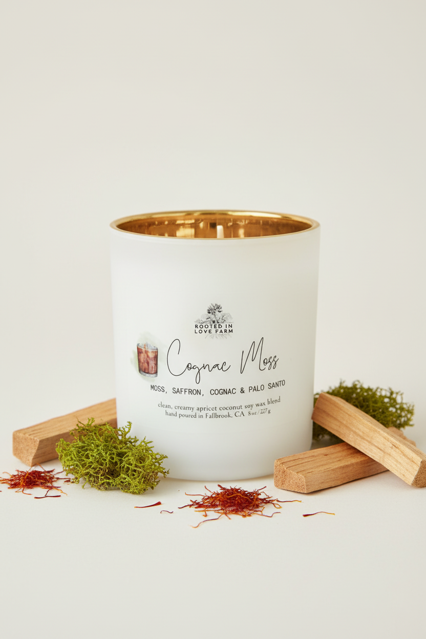 Cognac Moss Candle