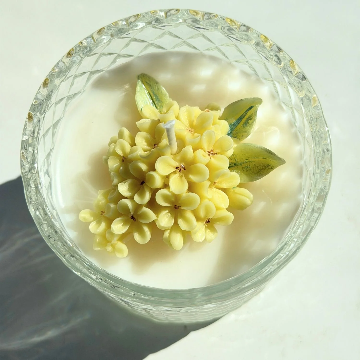 Osmanthus Candle close up top.jpg