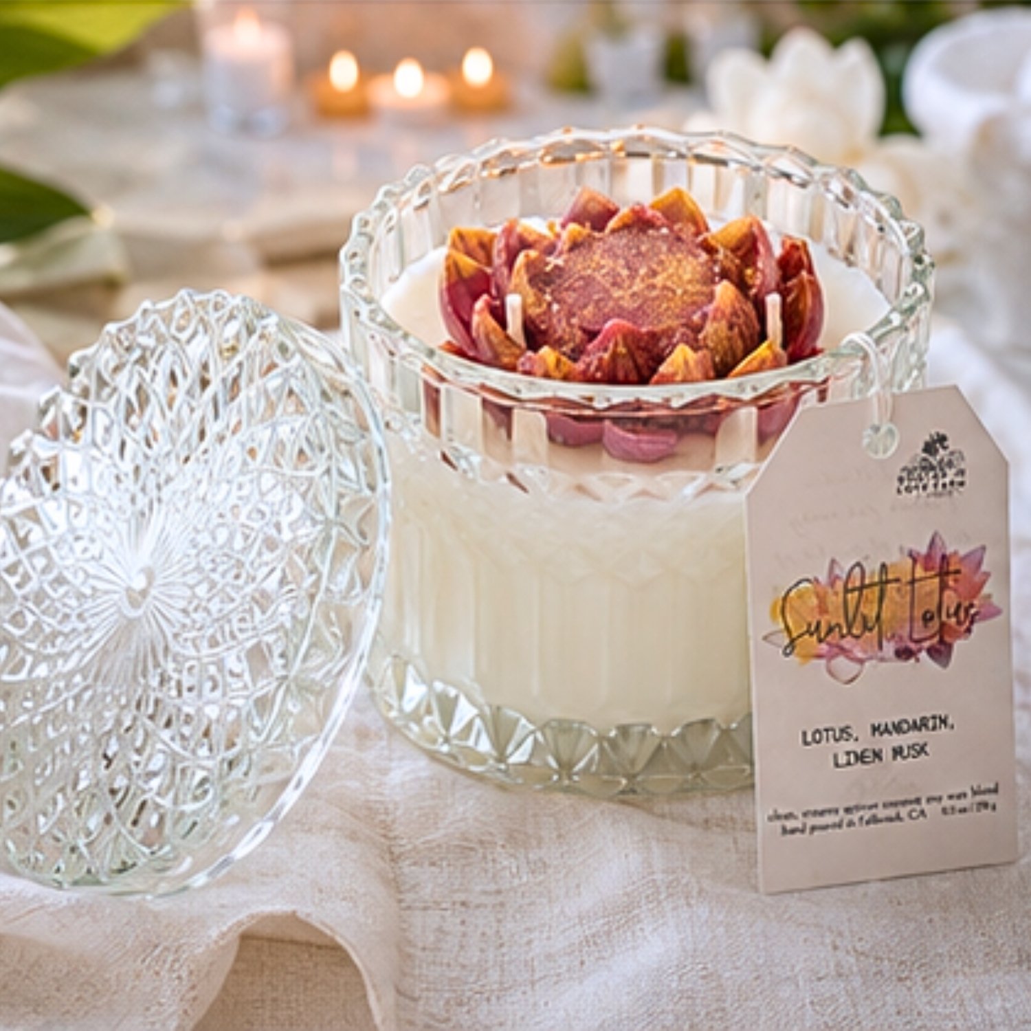 Sunlit Lotus Candle