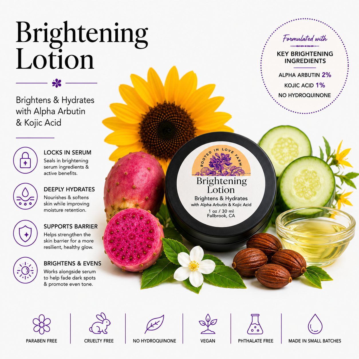 Dark Spot Lotion 1 oz Rooted in Love Farm.png