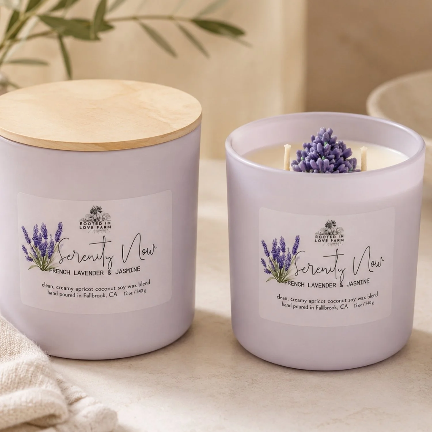 Serenity Now 12 oz candle with and without lid.jpg
