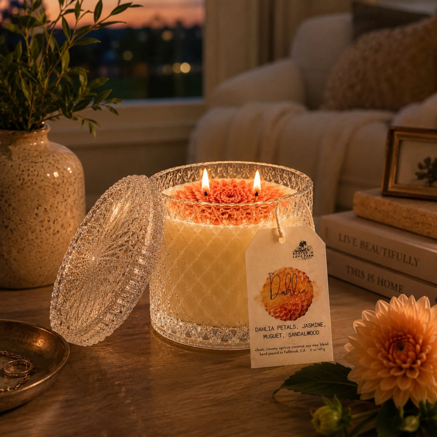 Dahlia 15 oz lit in living room at dusk.jpg