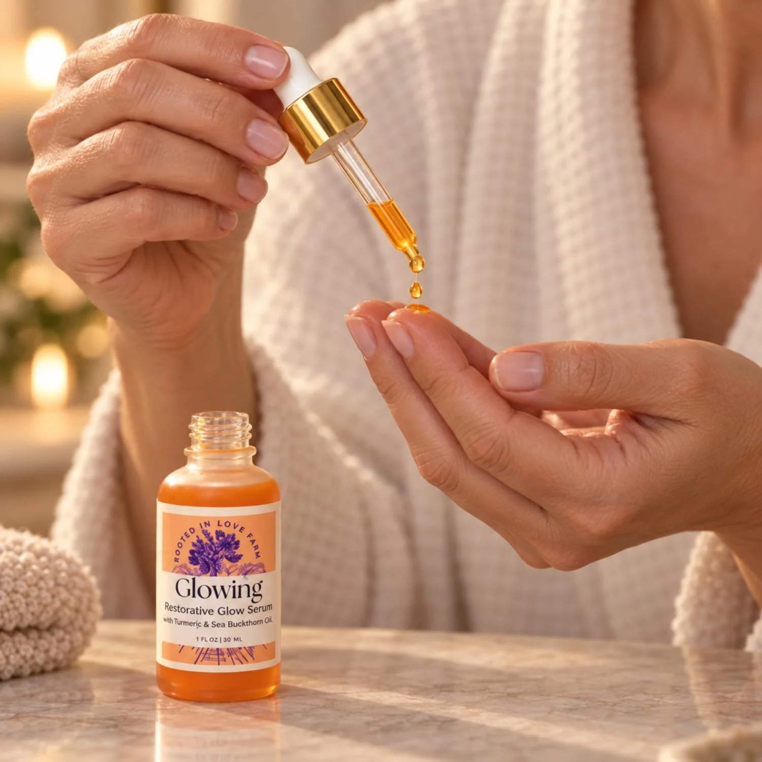 Glowing Serum drops onto fingertips.jpg