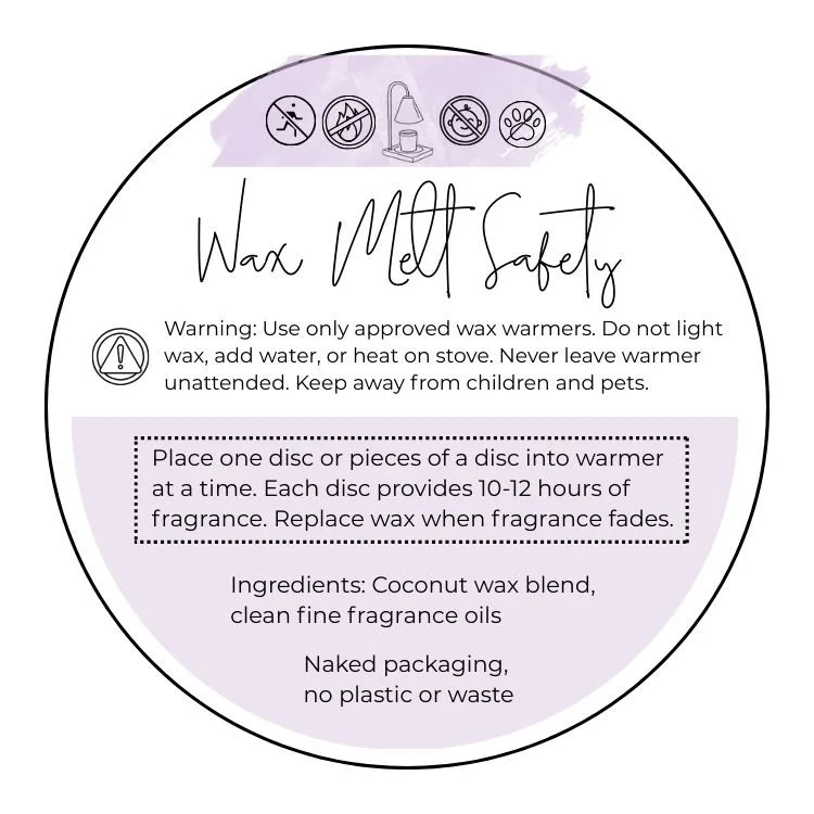 Wax Melt Safety Info BACK Circle SL108 Gloss Clear.jpg