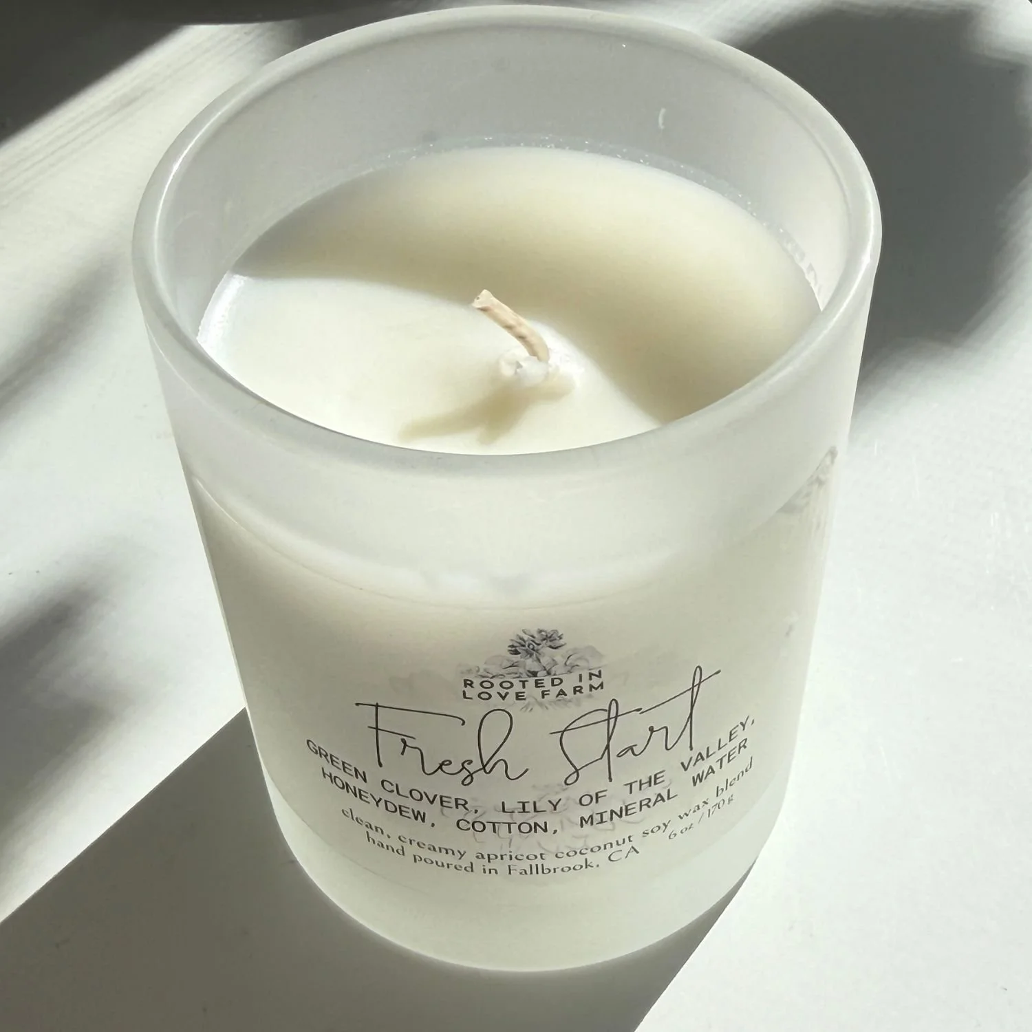 Fresh Start Candle 6 oz close up top.jpg