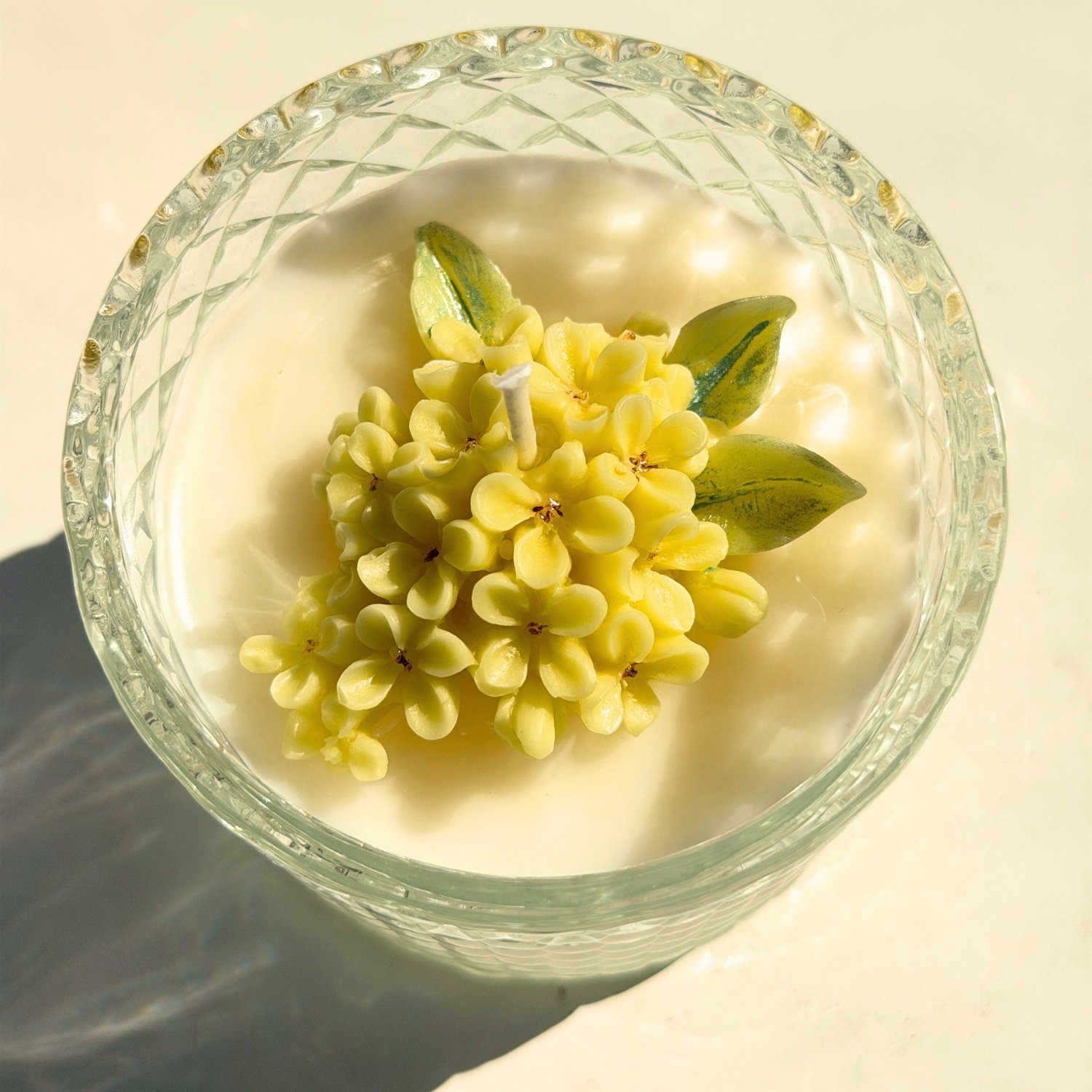 Osmanthus Candle close up top.jpg