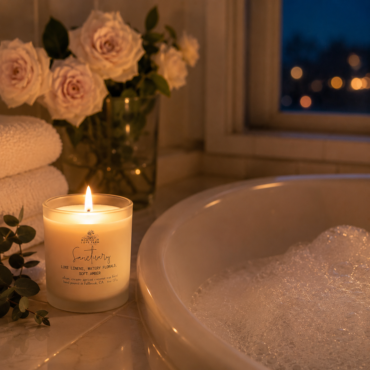 Sanctuary 6 oz candle by bathtub.png