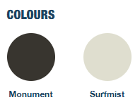 Color swatches labeled Monument and Surfmist