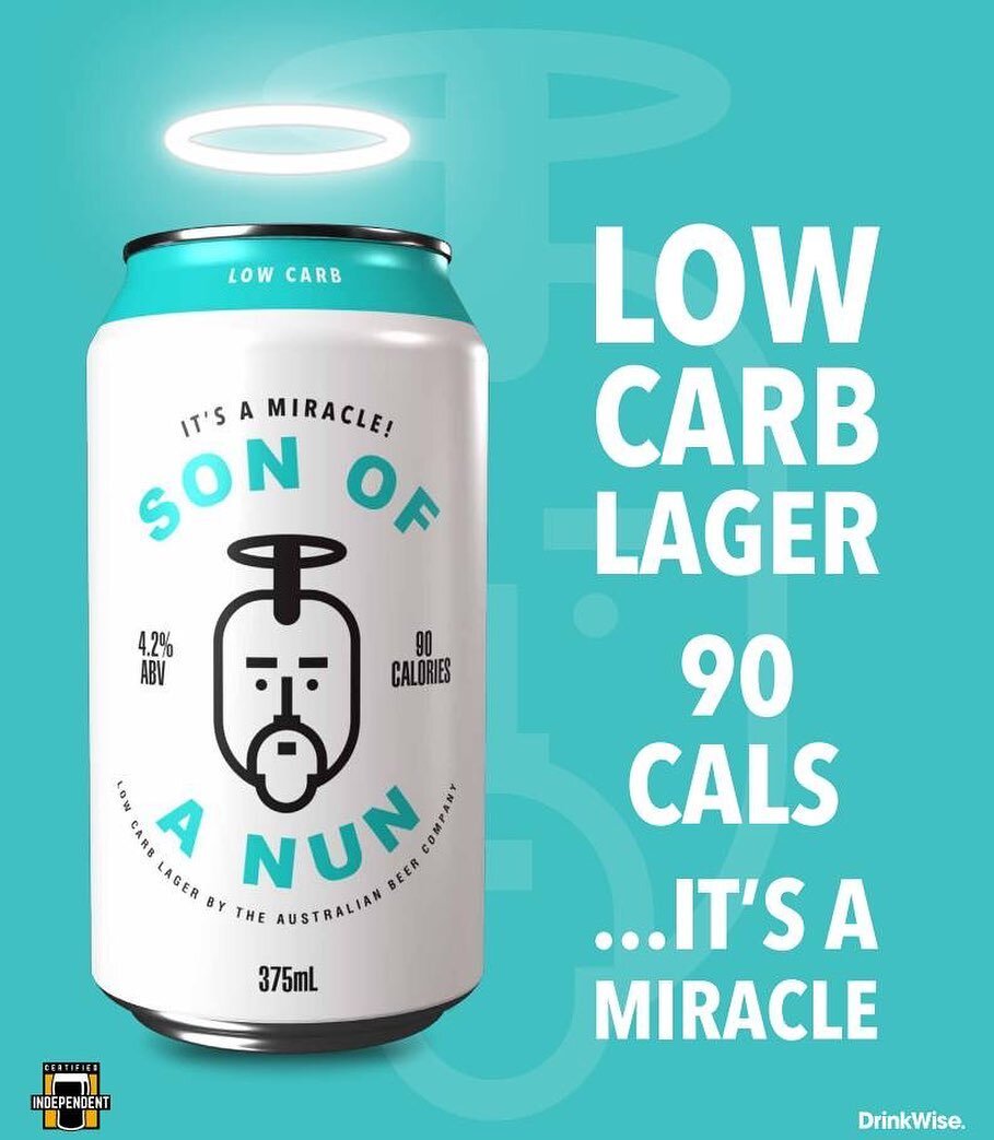 Here for a low carb, good time. 

Made for those who appreciate a heavenly brew without the carbs. Share it with mates and toast to guilt-free enjoyment. 

Cheers to a miracle in a can!

Drink responsibly. 
#drinkwise #sonofanun