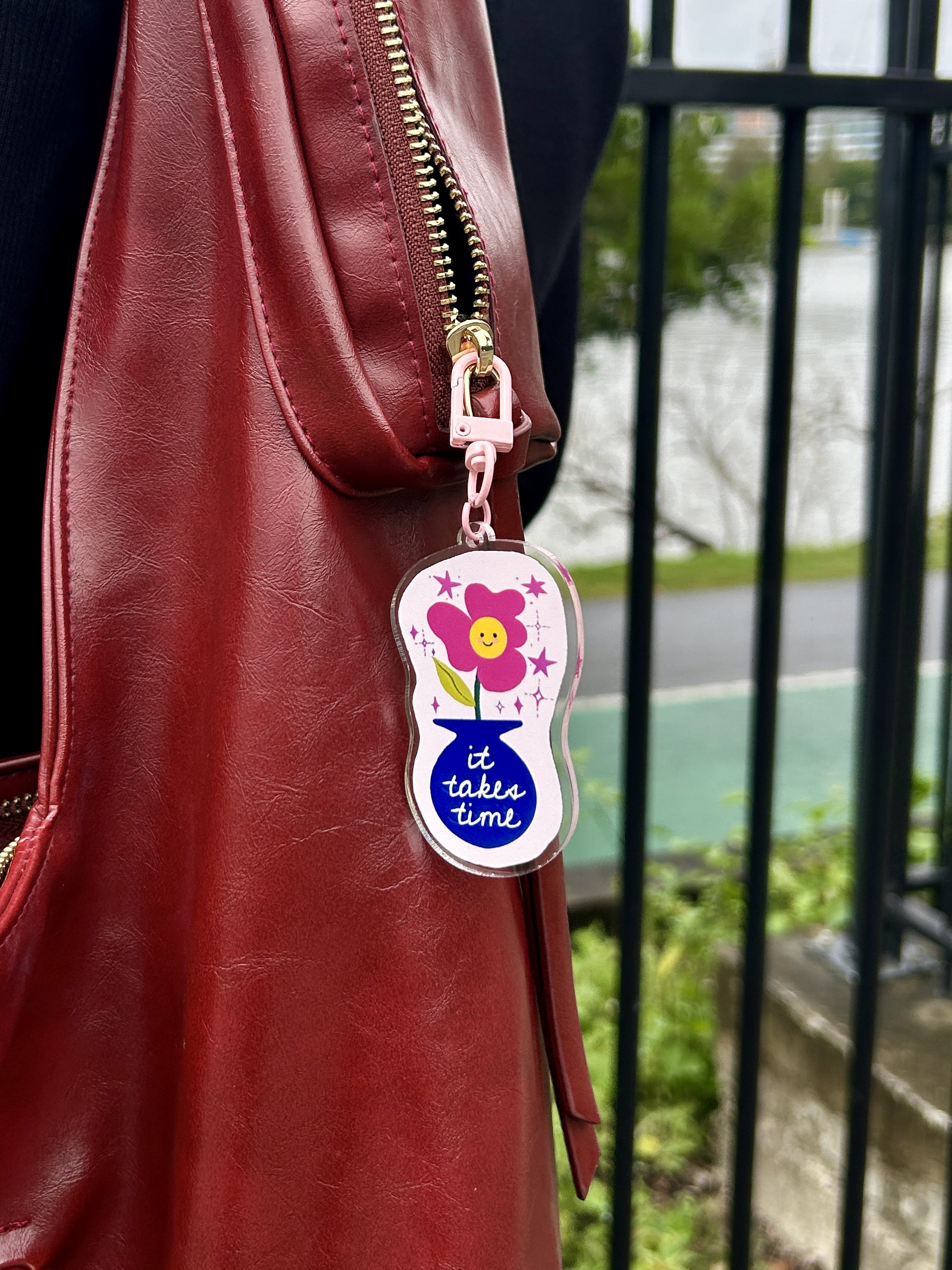 It Takes Time Keychain