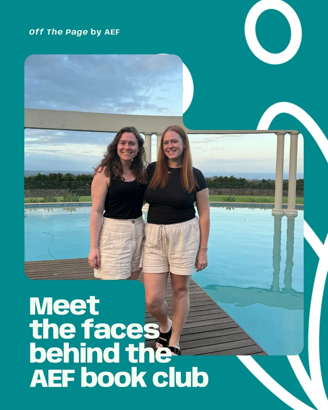 Meet the faces behind the AEF book club - Sam and Gemma!  These two hardworking vollies are the magic behind our wonderful book club, and are always up for a good chat!  Our next book club is this Sunday at Walumil Lawns in Barangaroo, register via t