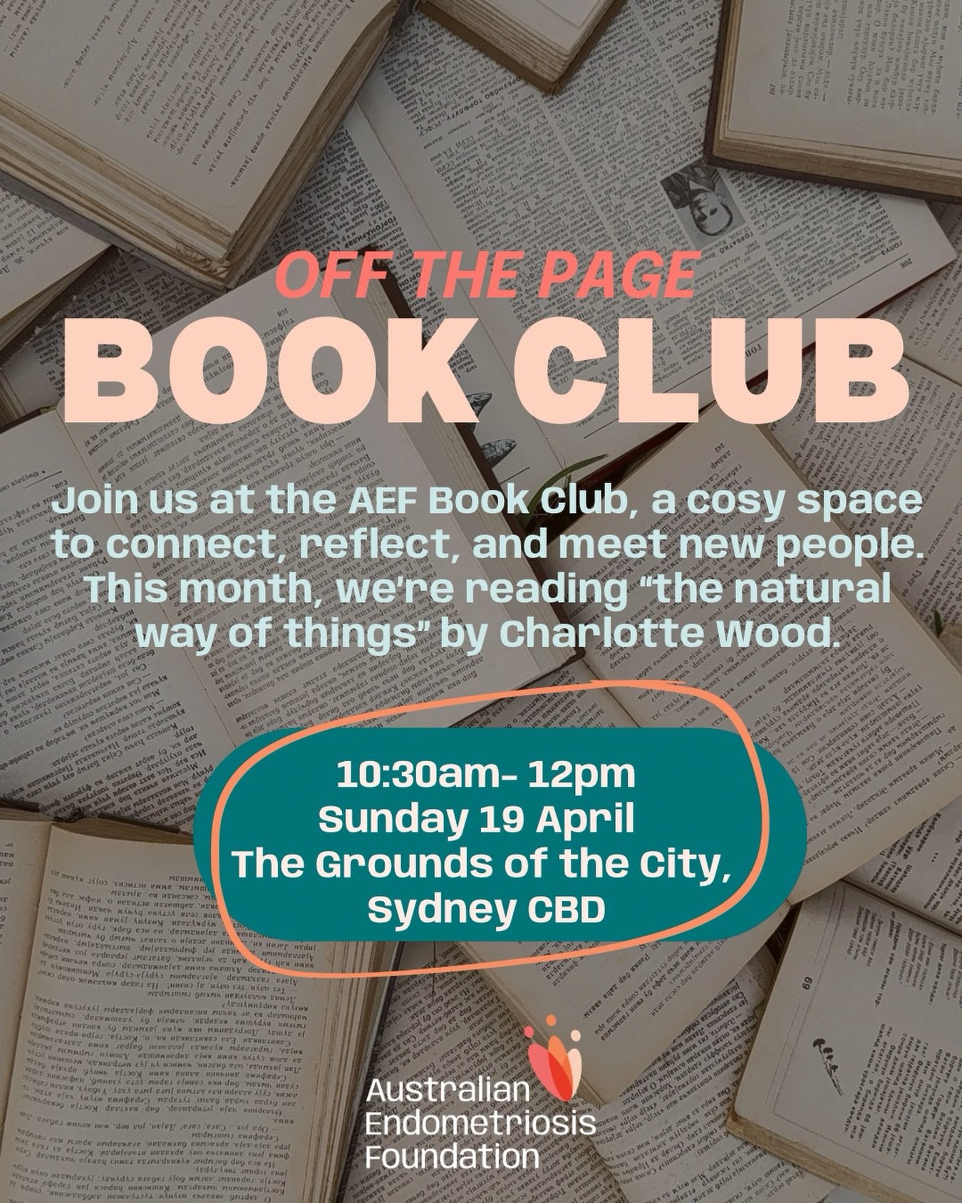Mark your calendars 📖✨

Our Off the Page Book Club is back! This month we&rsquo;ll be reading The Natural Way of Things by Charlotte Wood 🤍

🗓 Sunday 19 April
⏰ 10:30am &ndash; 12pm
📍 The Grounds of the City, Sydney CBD

We&rsquo;d love to have y