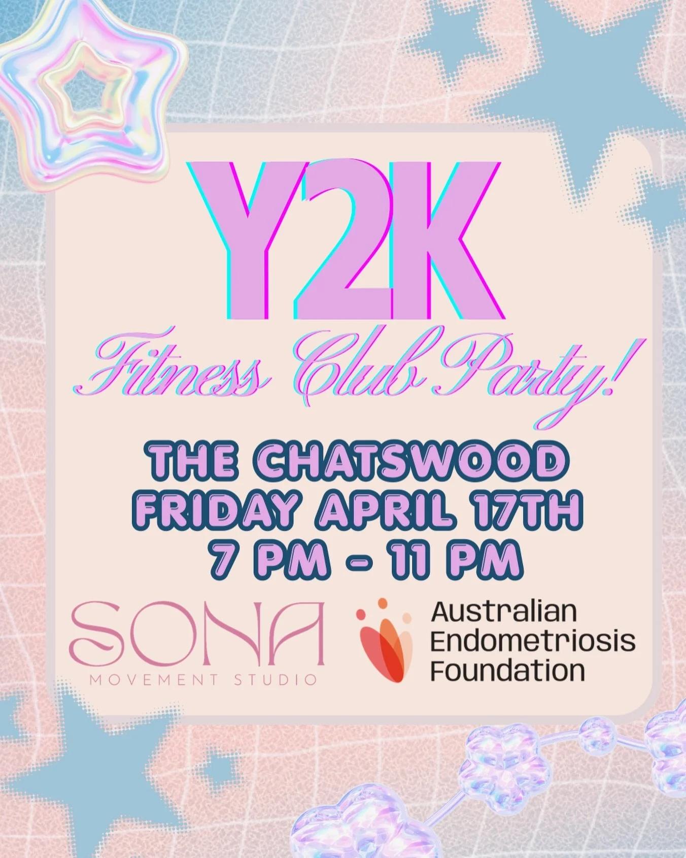 It&rsquo;s time to find those butterfly clips 💖🦋 We&rsquo;re taking it back to Y2K think iconic tunes, high energy vibes and a workout that feels like a party.

Dance for a good cause in support of the Australian Endometriosis Foundation ✨

Hosted 