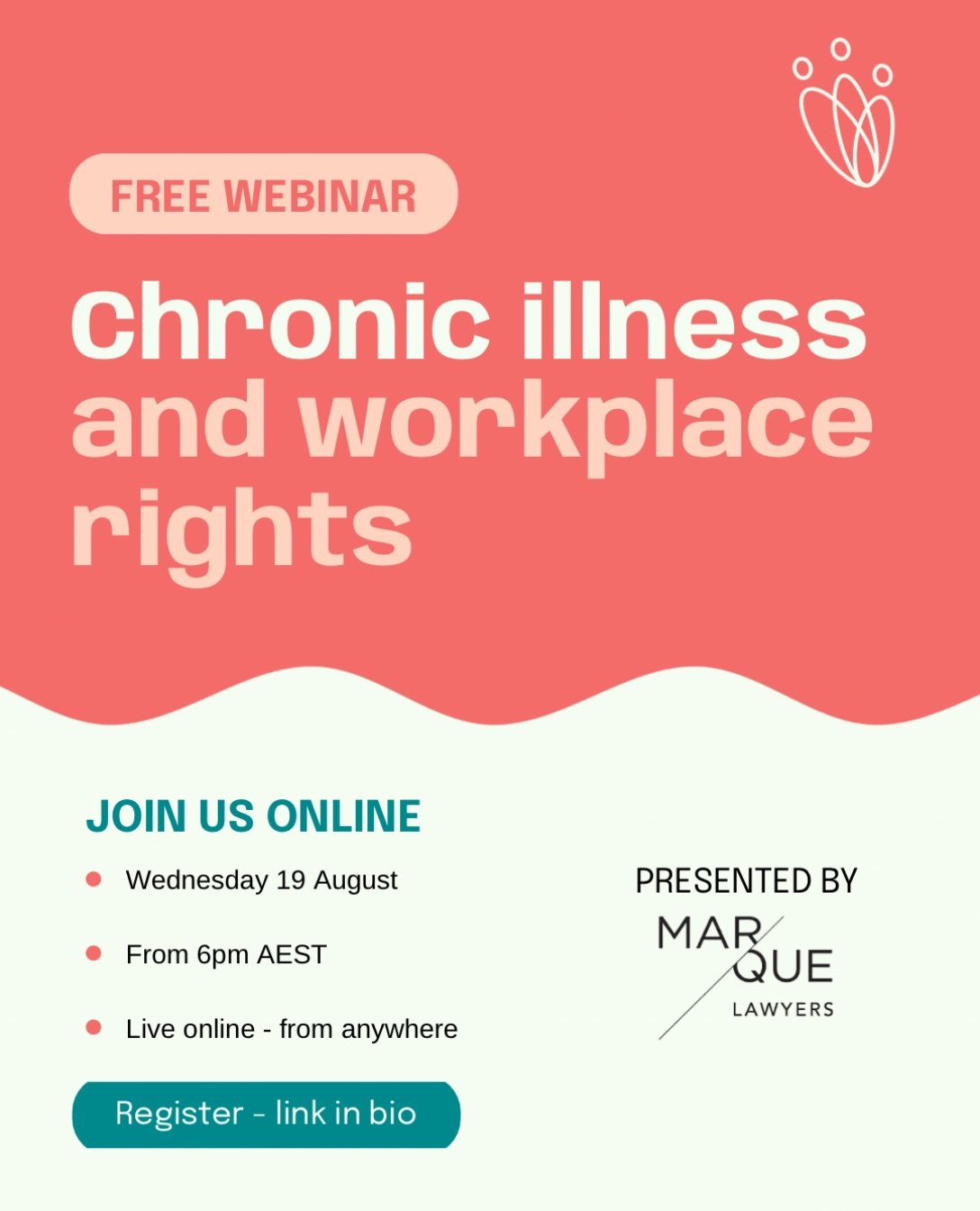 Living with a chronic illness at work can be difficult enough without also trying to work out what you are entitled to, what you need to disclose and what happens when your sick leave runs out.

This Wednesday, we&rsquo;re hosting a free webinar on w