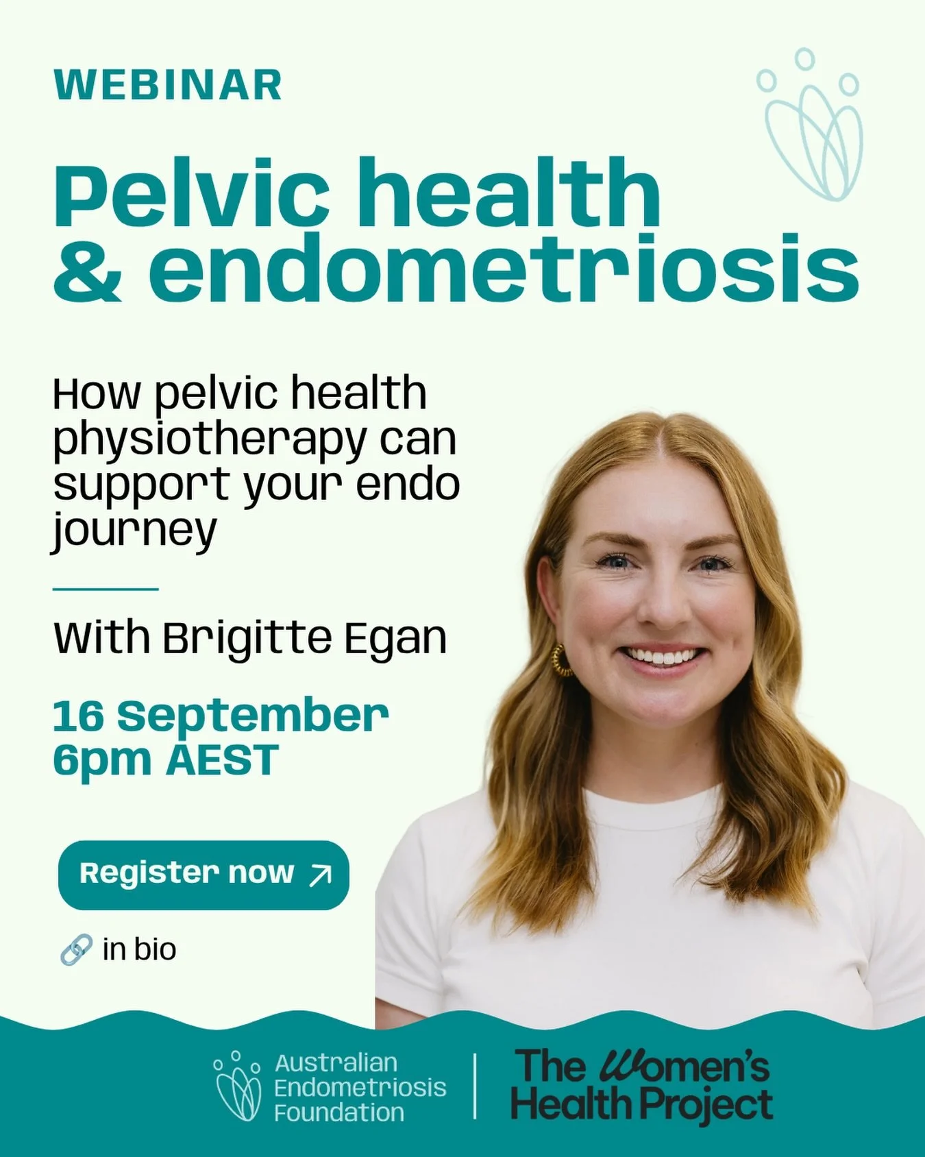 Pelvic pain, bowel, bladder symptoms and exercise can all be difficult to navigate when you&rsquo;re living with endometriosis. 

Join us for a free online webinar with Brigitte Egan from @womenshealthproject to learn more about how pelvic health phy