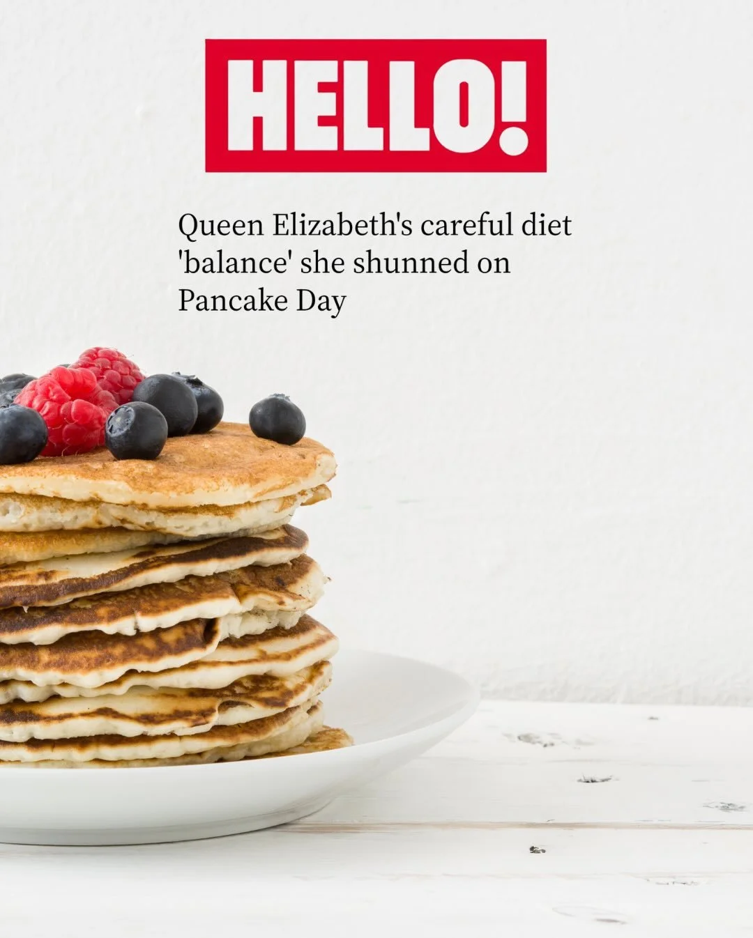 How to style your pancakes 🥞 ode to our late Queenie Elizabeth who loved a shrove Tuesday 🤘🏻

I spoke to @hellomag about how you can make some fabulous choices this pancake day with healthy toppings, so head over to HELLOMAGAZINE.COM to read all a