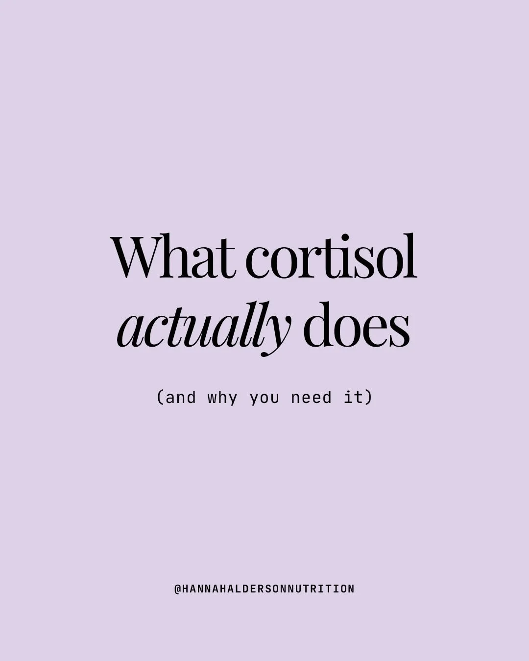 Everyone is telling you to lower your cortisol. Here's what they're getting wrong 👇🏻

Cortisol has become the wellness villain of our generation. But what if the problem isn't cortisol at all?

This hormone is essential. It wakes you up in the mo