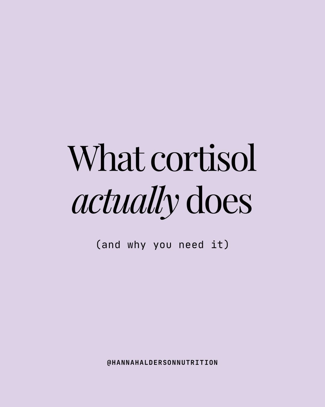 Everyone is telling you to lower your cortisol. Here's what they're getting wrong 👇🏻

Cortisol has become the wellness villain of our generation. But what if the problem isn't cortisol at all?

This hormone is essential. It wakes you up in the mo