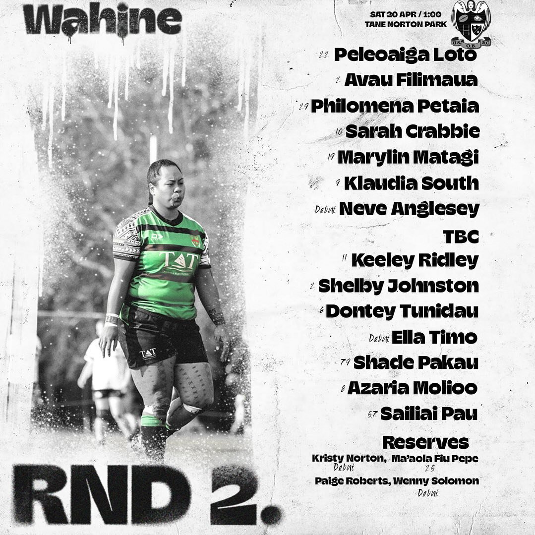 RND 2 is here for our Wahine 

1:00PM K.O